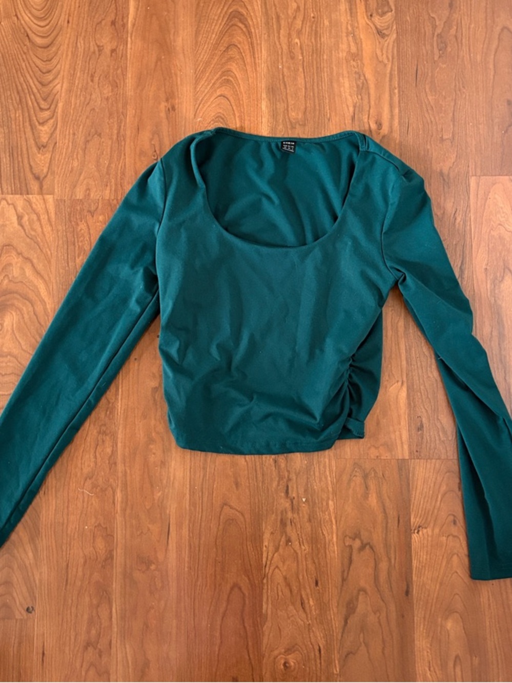 Shein Dark Green Long Sleeve Top